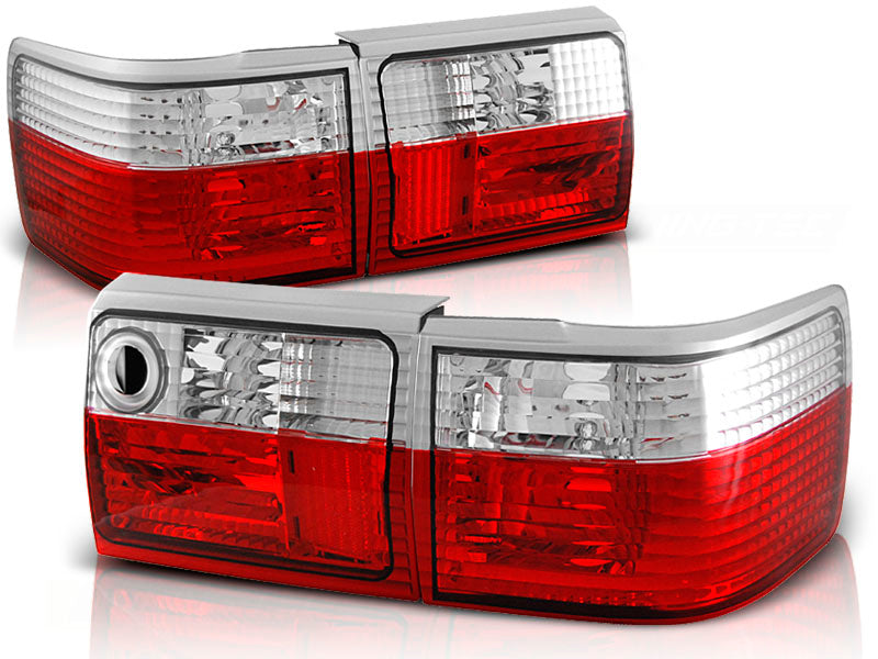Rückleuchten Set rot für Audi 80 B3 B4 Avant, klare und rote Gläser, Tuning Zubehör