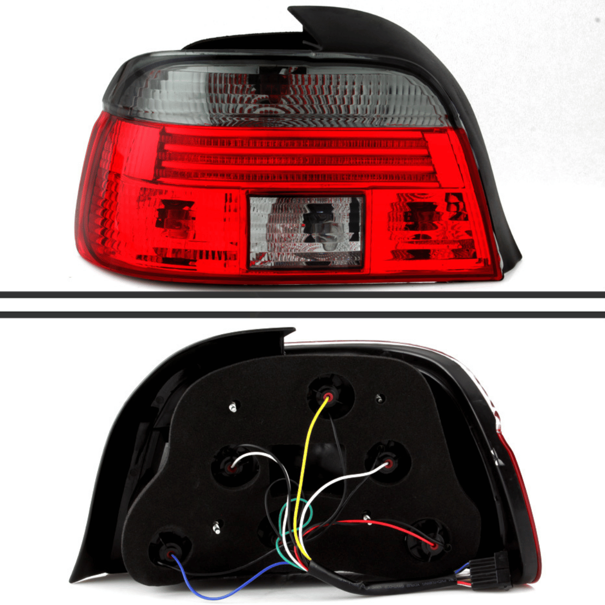 Rückleuchten für BMW E46 Coupe Cabrio rot mit schwarzem Rand, Rücklicht LED Tuning