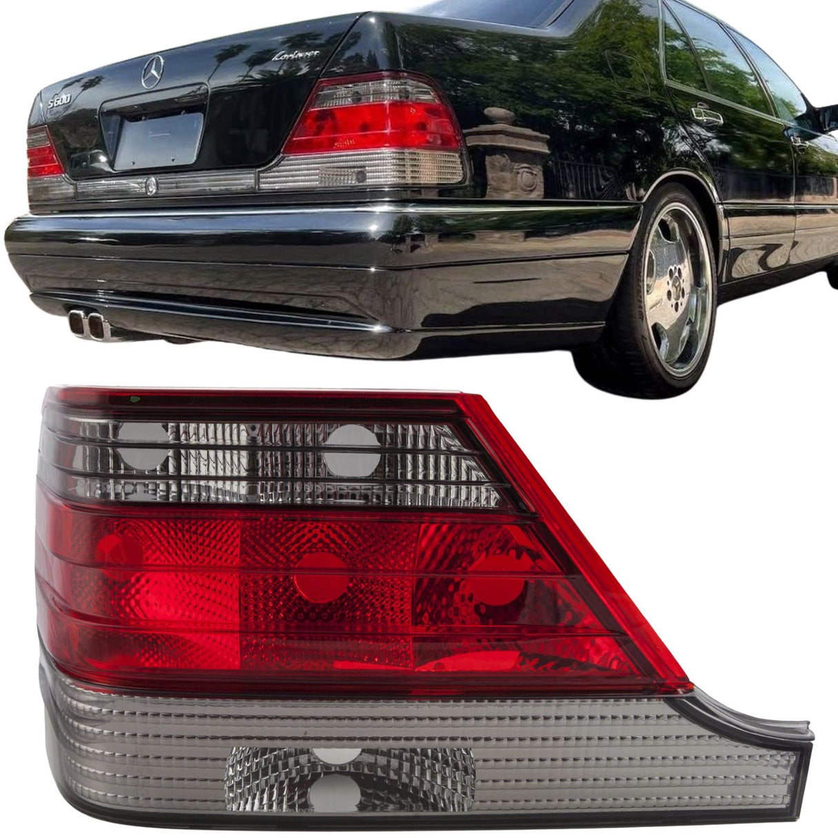 Rückleuchten Set in rauch smoke red rot für Mercedes W140 1995-10.1998