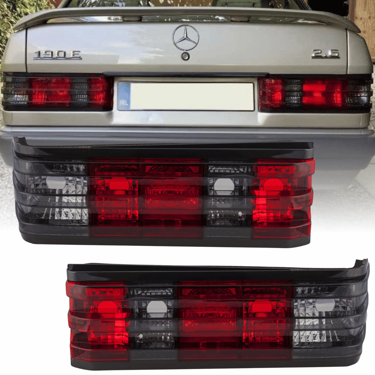 Rückleuchten Set in rauch für Für Mercedes W201/190 12.1982-05.1993 RED