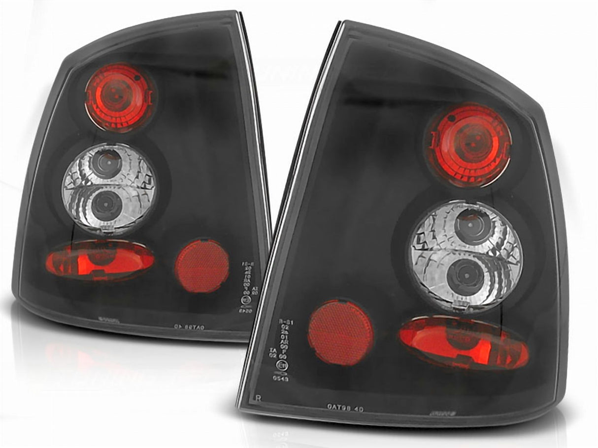 Rückleuchten Set für Opel Astra G 09.1997-02.2004 Coupe Cabrio Limo in schwarz
