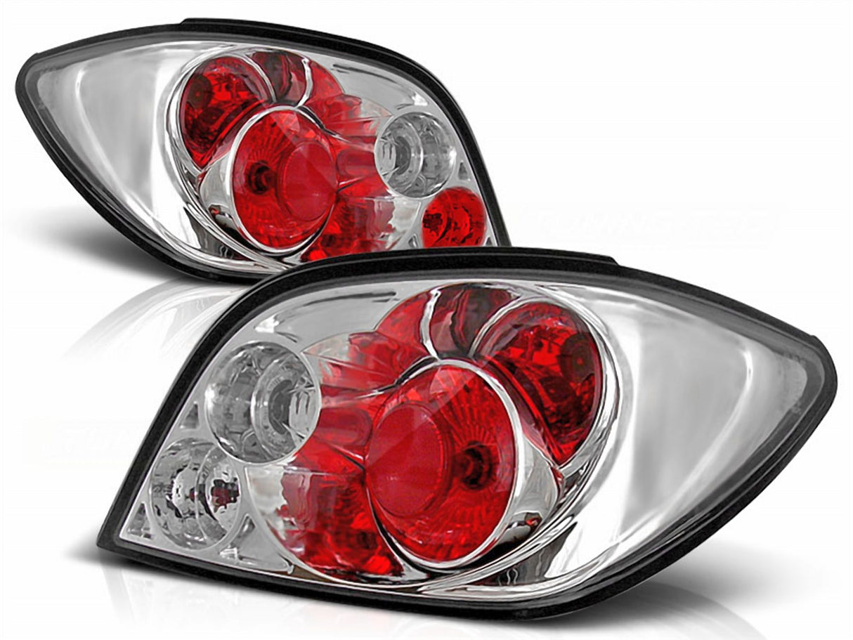 Chrom Rückleuchten Set für Peugeot 307 2001-2007, Tuning LED Rücklichter