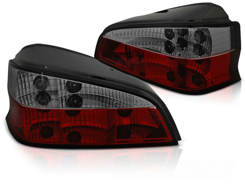 Halogen Rückleuchten Set Red Smoke für Peugeot 106 Hatchback 1996–2003 3-Türer & 5-Türer