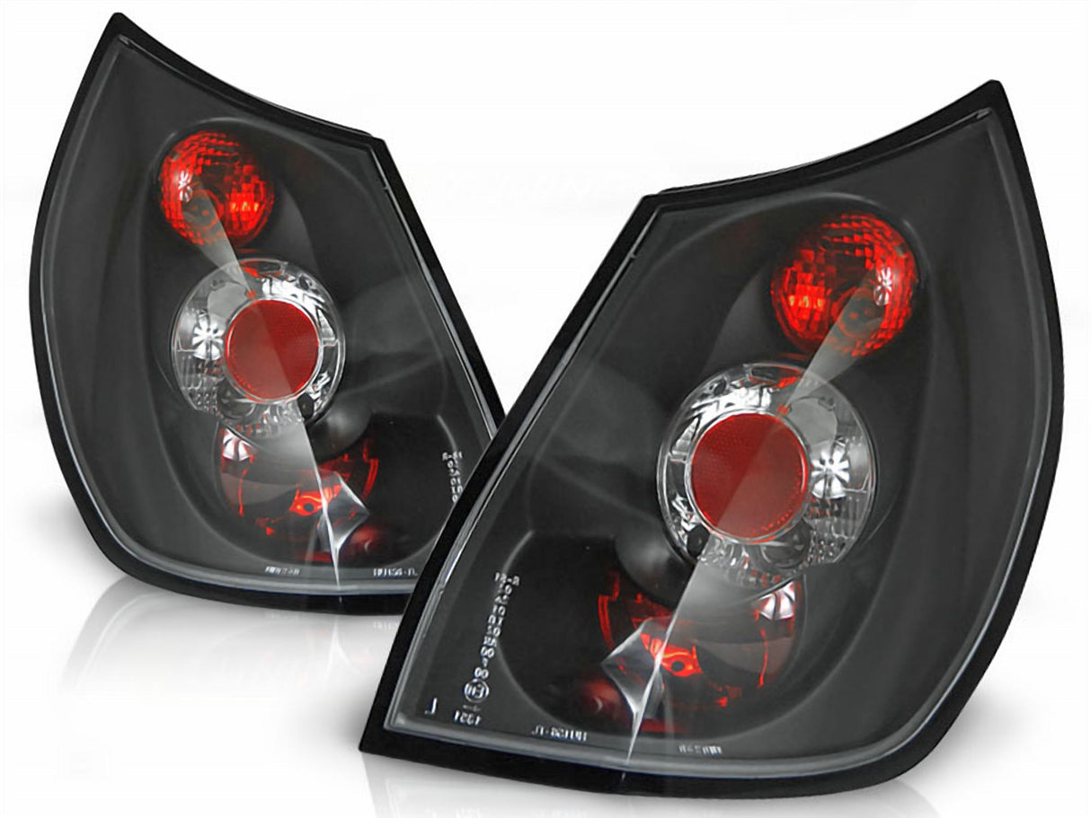 Schwarze Rückleuchten für Renault Scenic 03-06, Set, LED-Optik, Tuning Zubehör