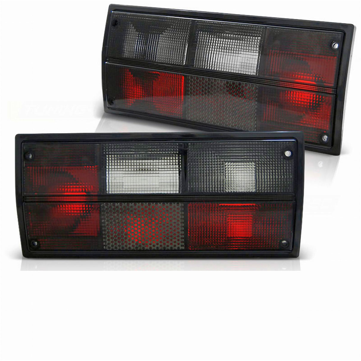 Getönte Rückleuchten Set für VW T2 T3 1979-1992 im Upgrade Design