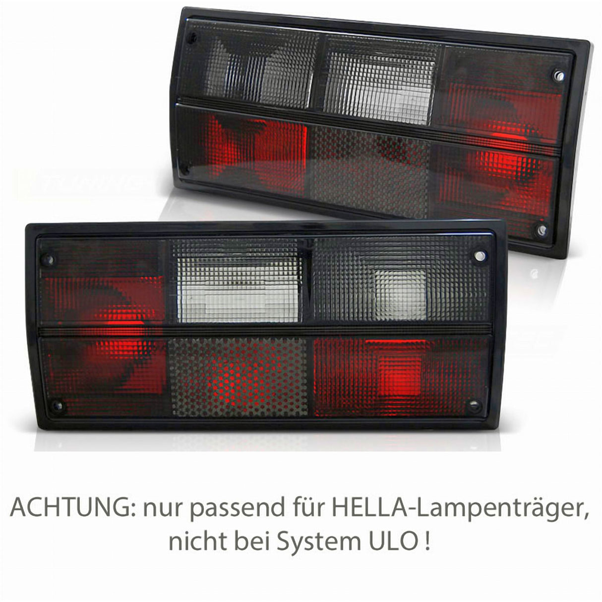 Schwarze Rückleuchten für HELLA-Lampenträger, Tuning Zubehör für Ihr Fahrzeug