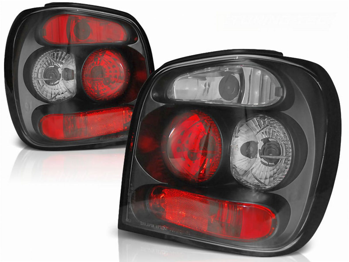 Schwarze Rückleuchten Set für VW Polo 6N2 10.99-10.01, LED Tuning Zubehör