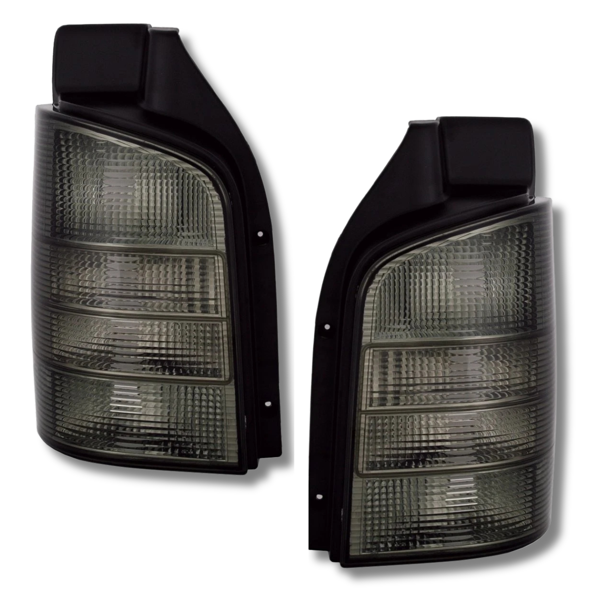 Tuning Rückleuchten für VW T5 Transporter, dunkles Klarglas Design, Paar