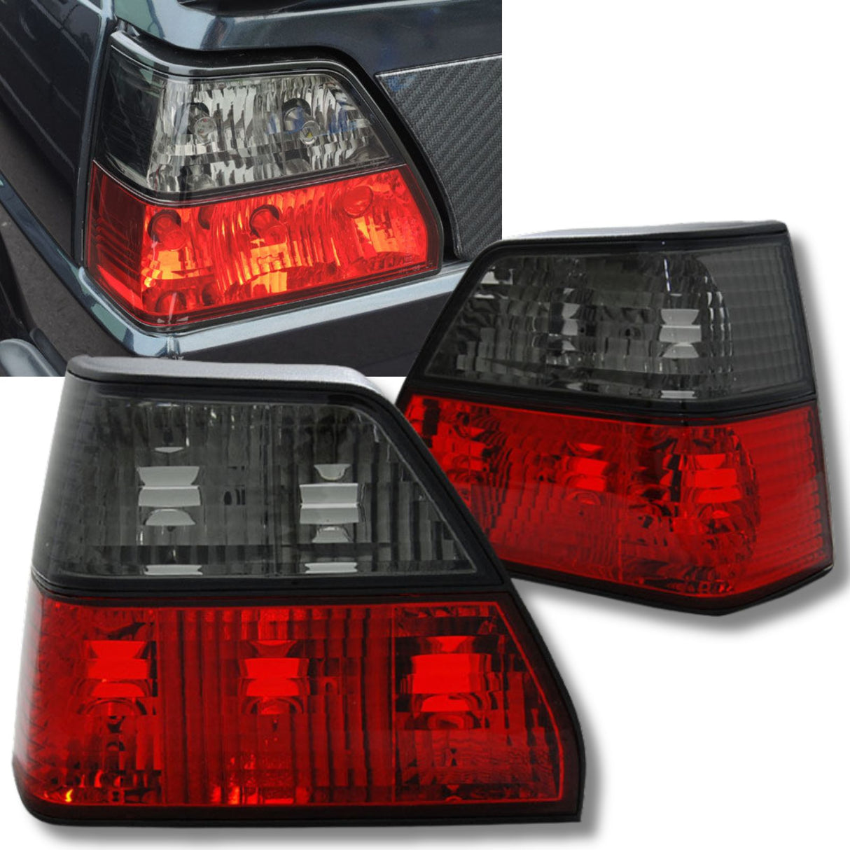 Rückleuchten Set rot schwarz VW Golf 2 1983-1991 Tuning LED Rücklichter