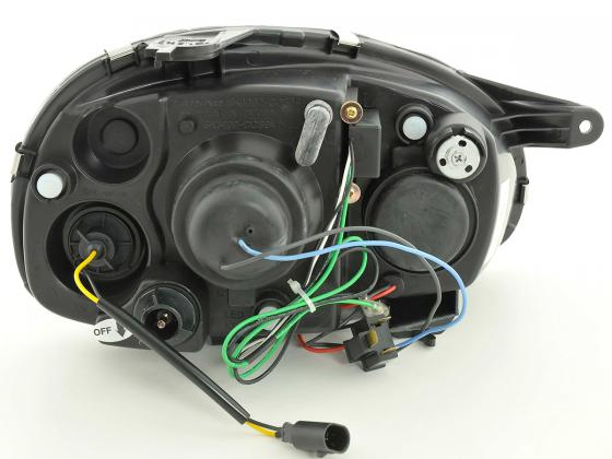 Led Scheinwerfer Set in chrom für Opel Corsa B 02.1993-10.2000