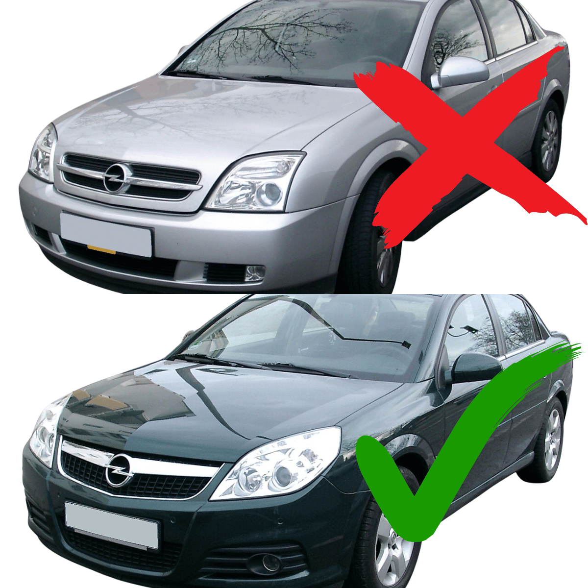 Angel Eyes Scheinwerfer Set in chrom für Opel Vectra C 09.2005-2008