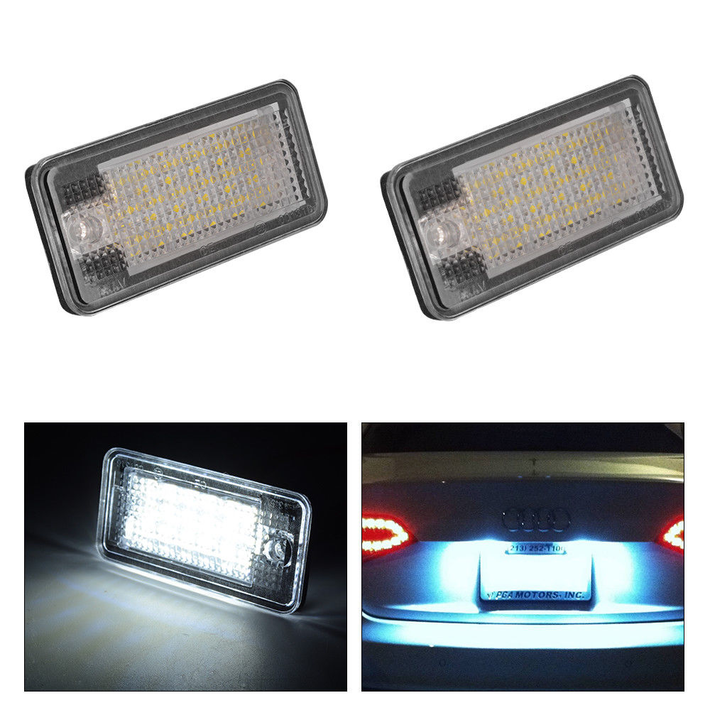 Für Audi A8 - LED Kennzeichenbeleuchtung - E-Prüfzeichen