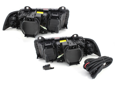LED Scheinwerfer für BMW E46 Coupe Cabrio mit Kabelbaum, Tuning Scheinwerfer