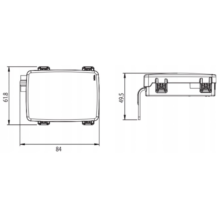 KFZ Steuermodul Gehäuse mit Abmessungen 84x61.8x49.5mm für Fahrzeugzubehör und Tuning-Elektronik