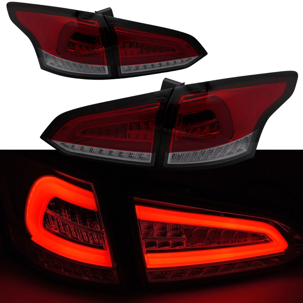 Voll LED Rückleuchten Set rot smoke für Ford Focus MK3 Kombi 2011-2018
