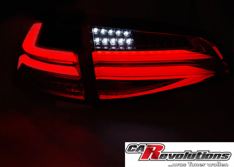 Voll LED Lightbar Rückleuchten Set Rot für VW Golf 7 Schrägheck 2013–2017