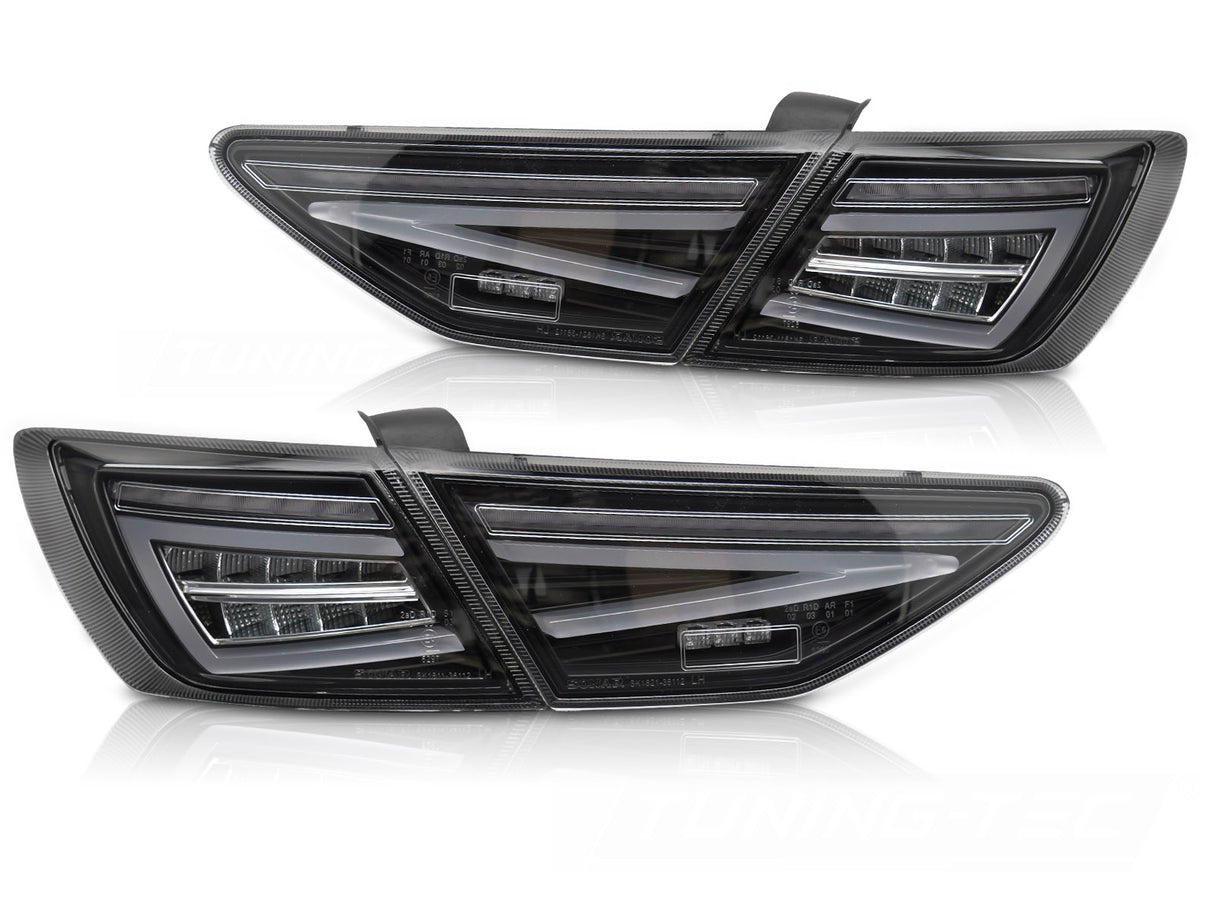 LED Rückleuchten Set Schwarz für Seat Leon III 5F 2012-2020 Lauflicht OEM LED