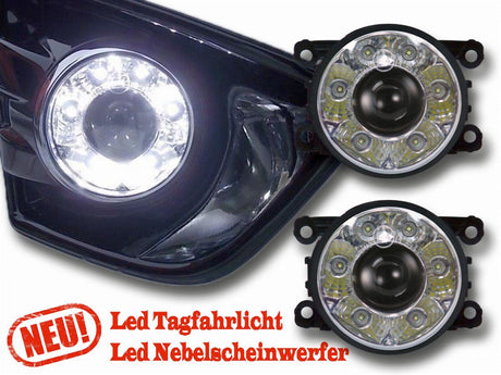 Schwarze LED Scheinwerfer Set für Mercedes M-Klasse W166 2011–2015 mit LED Standlicht