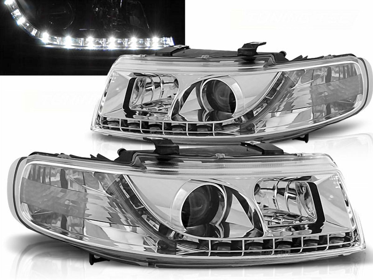 LED Scheinwerfer Set für Seat Leon in chrom