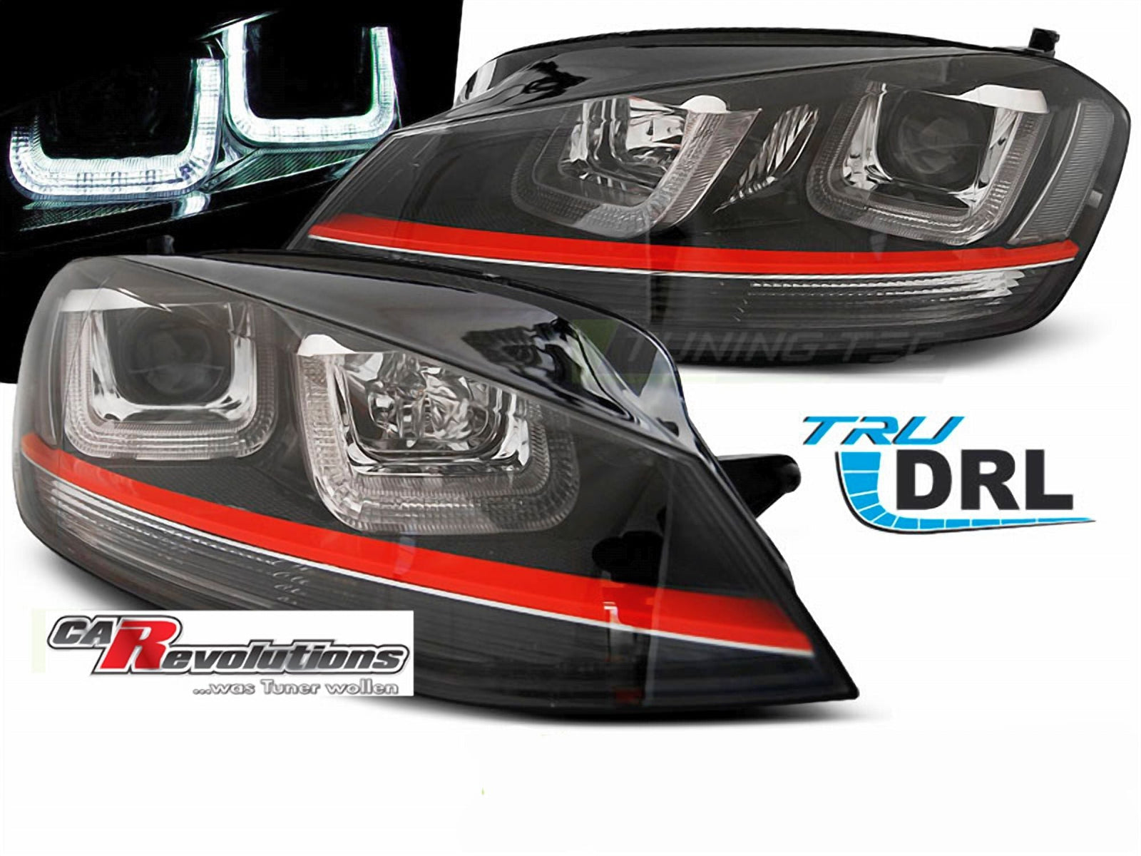 LED Scheinwerfer für VW Golf 7 VII in Schwarz