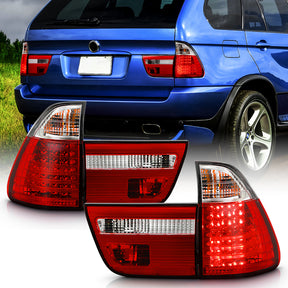 leuchten rot weiß Set. Tuning Rücklichter rot weiß für BMW X5 E53 für BMW X5 E53 LED Rück