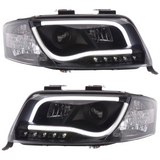 Led Light Tube Scheinwerfer schwarz für Audi A6 C5 4B 05.1997-05.01