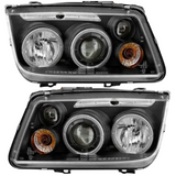 Angel Eyes Scheinwerfer für VW Bora 1J 09.1998-07.2005 NSW schwarz