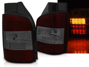 LED Rückleuchten Set VW T5 04-09 Flügeltüren, getönt, mit roten und gelben LEDs