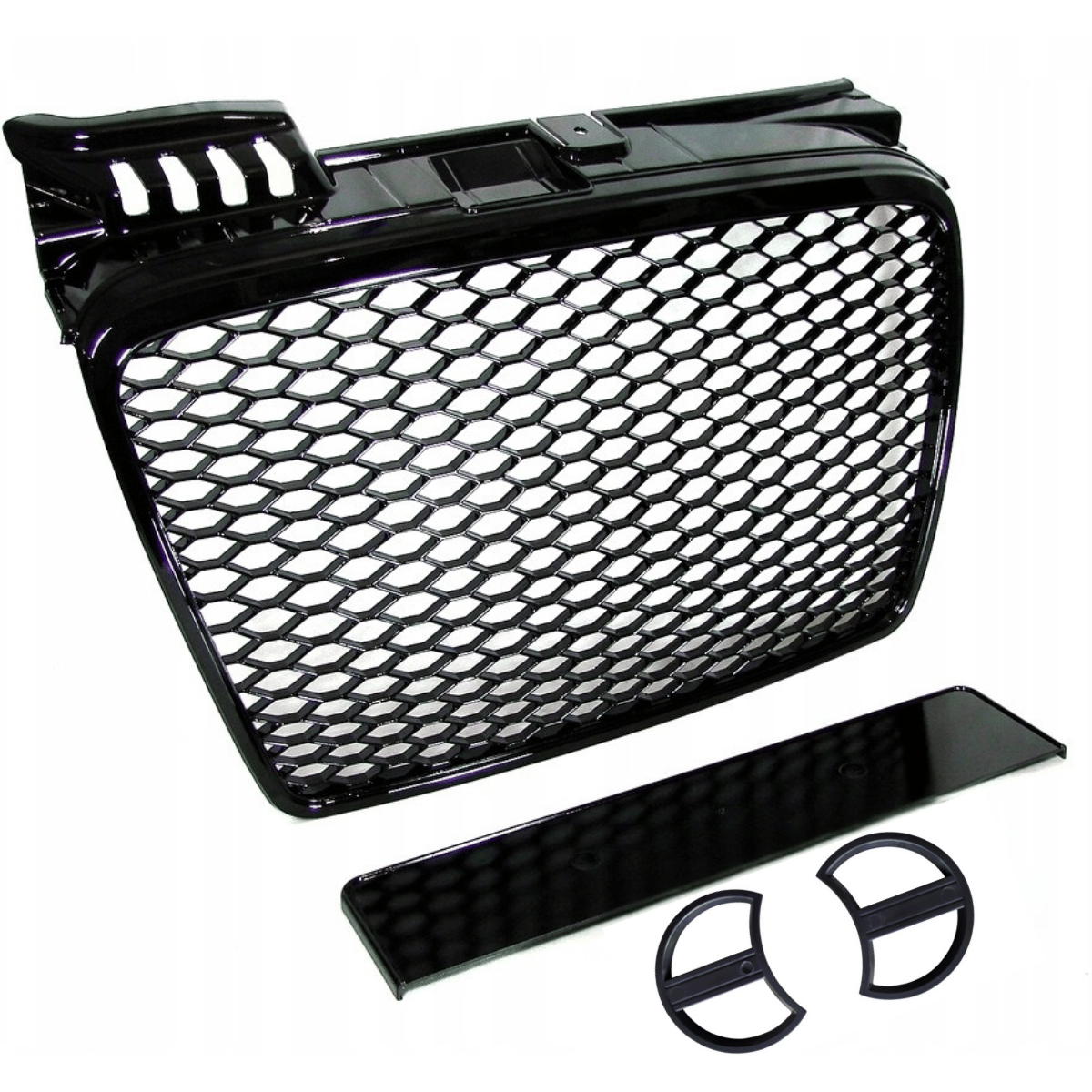 Sport Kühlergrill in Schwarz glänzend für Audi A4 B7 2004-2009 glanz Klavierlack