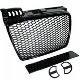 Sport Kühlergrill in Schwarz glänzend für Audi A4 B7 2004-2009 glanz Klavierlack