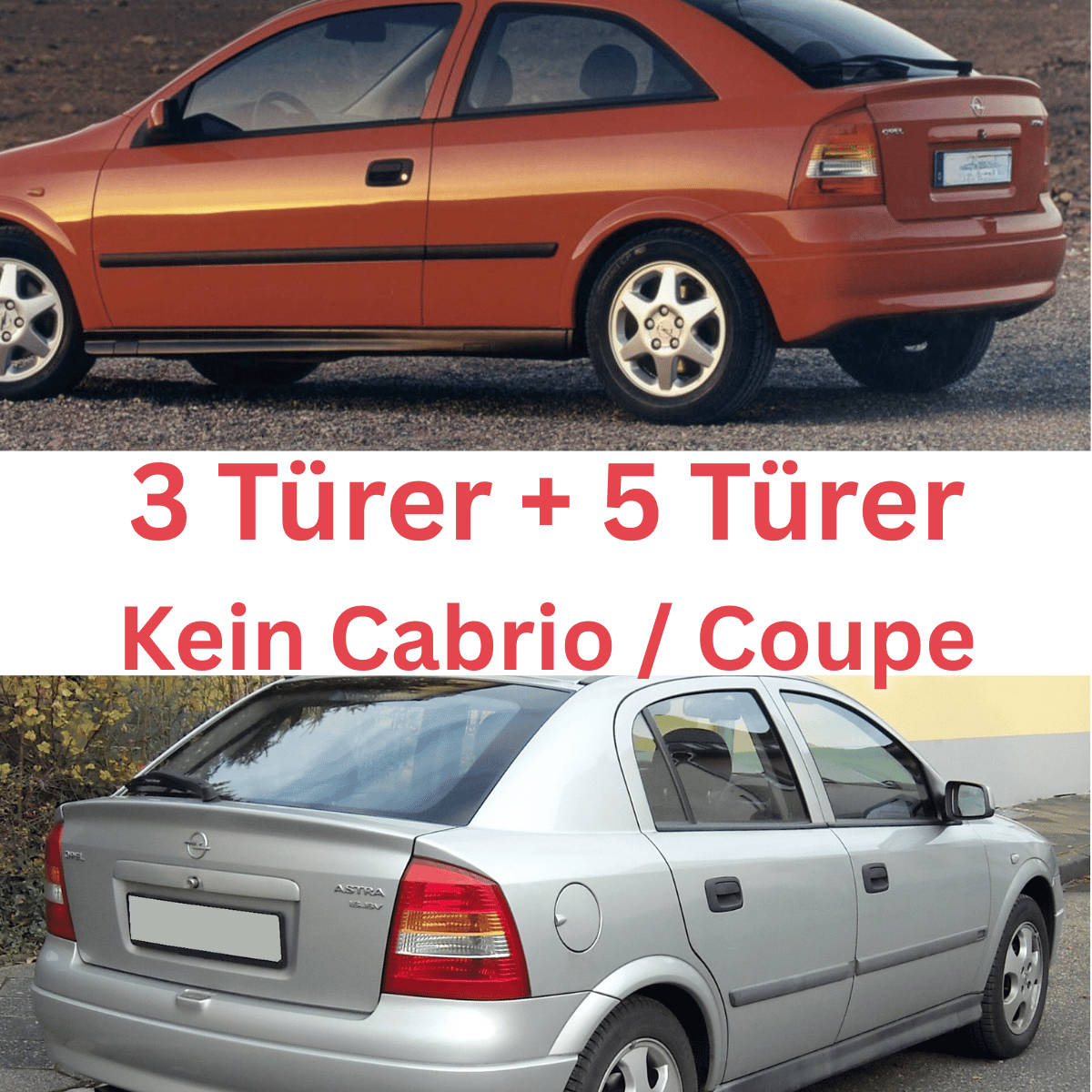 Rückleuchten Set in smoke für Opel Astra G 09.1997-02.2004 3+5 Türer