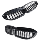 Sport Nieren Kühlergrill für BMW G20 G21 2019-2022 schwarz Glanz für Kamera