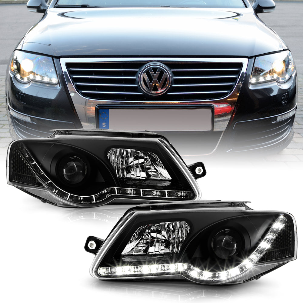 Led Scheinwerfer Set in schwarz für VW Passat 3C 03.05-10 - CR Tuning
