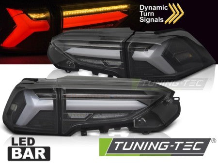 Voll LED Rückleuchten Set Schwarz mit Light Bar & dynamischem Blinker für Toyota RAV4 ab 2019 - CR Tuning
