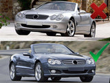 Sport Kühlergrill für Mercedes SL R230 2006-2008 glanzschwarz Chrom Design - CR Tuning