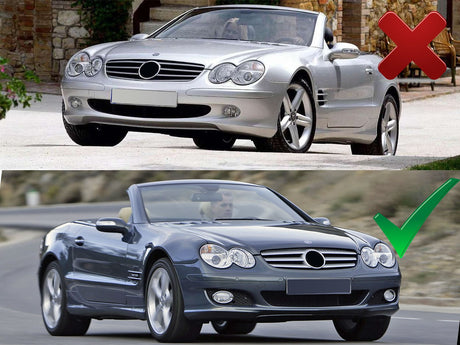 Sport Kühlergrill für Mercedes SL R230 2006-2008 glanzschwarz Chrom Design - CR Tuning