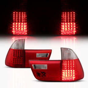 LED Rückleuchten Set Rot-Weiß für BMW X5 E53, CR-Tuning, mit vielen LEDs