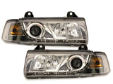 Led Scheinwerfer Set in chrom für BMW 3er E36 Limo 12.1990-08.1999