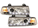 Led Scheinwerfer Set in chrom für BMW 3er E36 Coupe 12.1990-08.1999