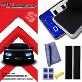 2x Auto und Motorrad Kennzeichenhalter Klett Set rahmenlos
