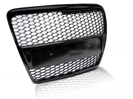 Sportgrill Frontgrill schwarz glanz für Audi A6 C6 04-08 mit PDC
