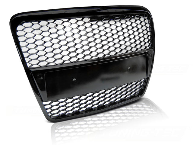Sportgrill Frontgrill schwarz glanz für Audi A6 C6 04-08 mit PDC