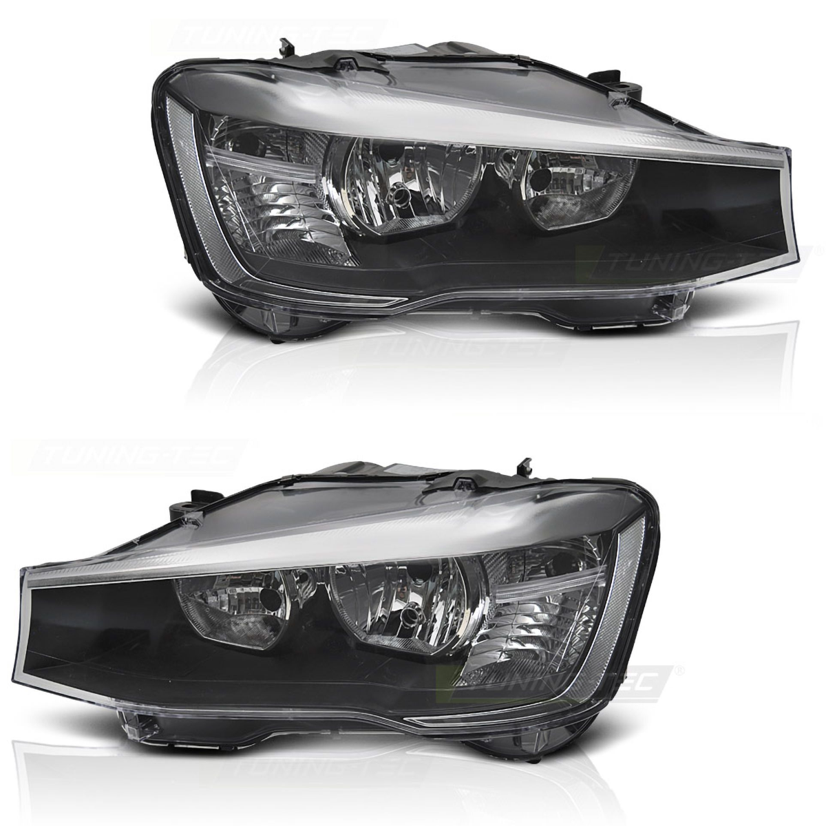 Halogen Scheinwerfer Schwarz für BMW X3 F25 LCI