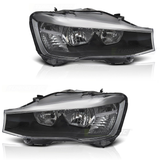 Halogen Scheinwerfer Schwarz für BMW X3 F25 LCI