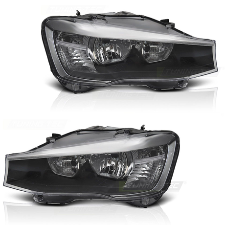 Halogen Scheinwerfer Schwarz für BMW X3 F25 LCI