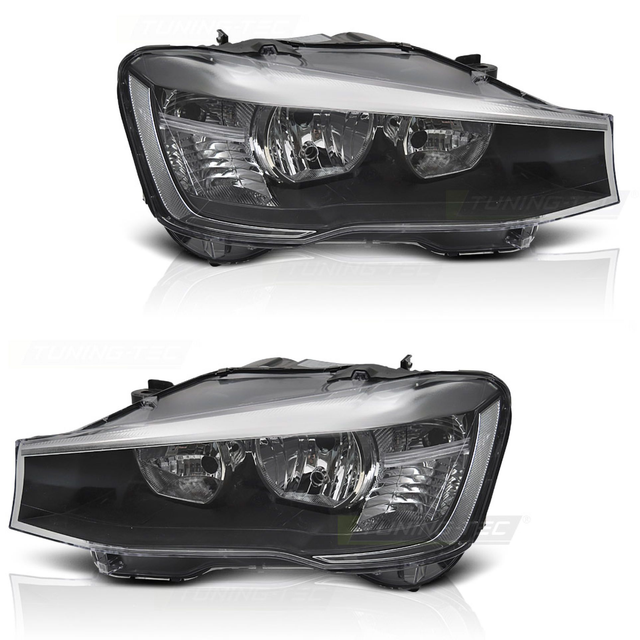 Halogen Scheinwerfer Schwarz für BMW X3 F25 LCI