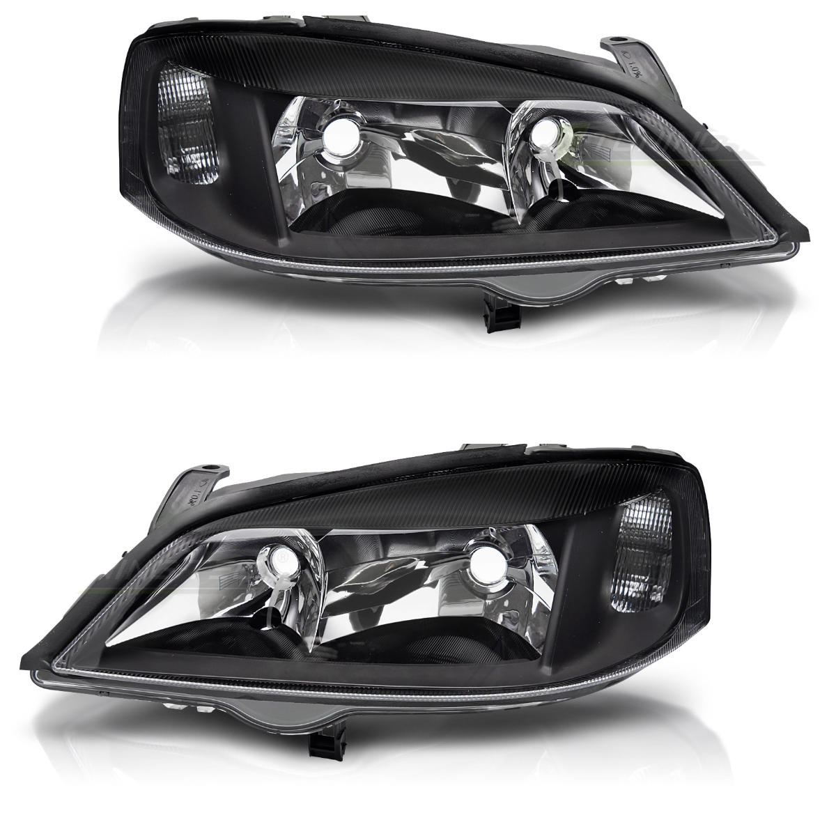 Halogen Scheinwerfer Schwarz für Opel Astra G