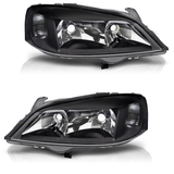 Halogen Scheinwerfer Schwarz für Opel Astra G