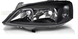 Halogen Scheinwerfer Schwarz für Opel Astra G 1997 –2004 Schrägheck Limo Kombi Coupé Cabrio - Ersatzscheinwerfer & OEM-Passform