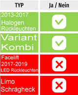 LED LightBar Rückleuchten für VW Golf 7 VII 2013-2017 VARIANT rot smoke